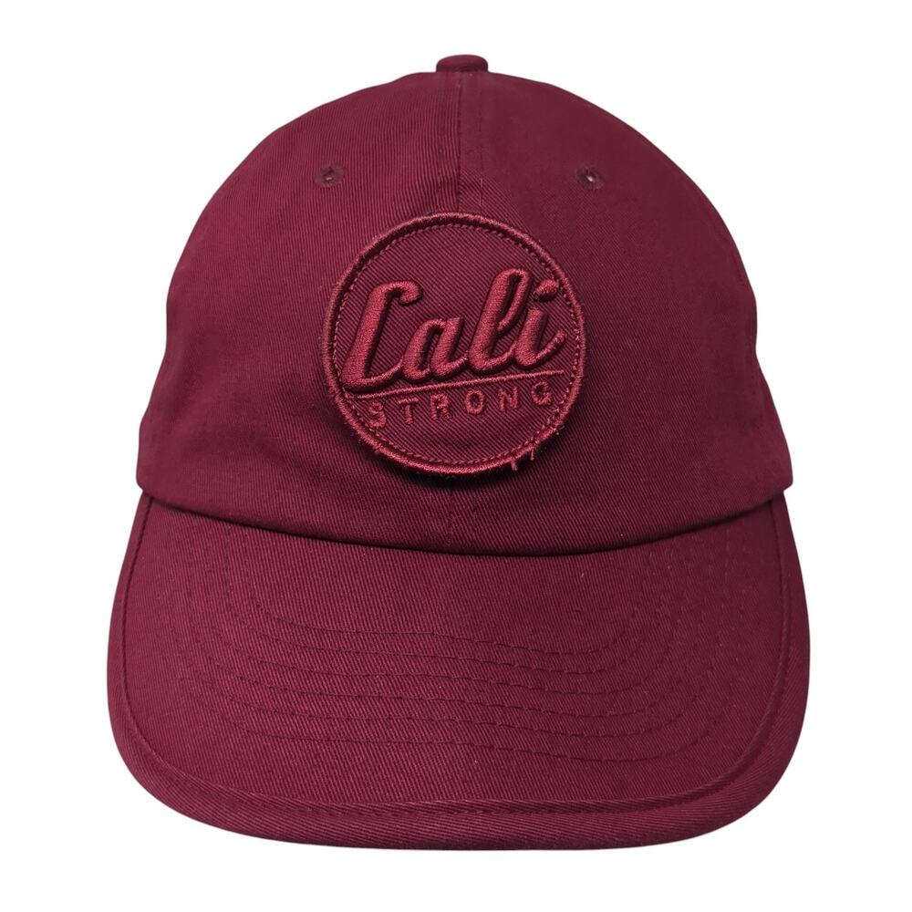 Cali Strong Slideback Hat Red One Size Adjustable Embroidered Outdoor